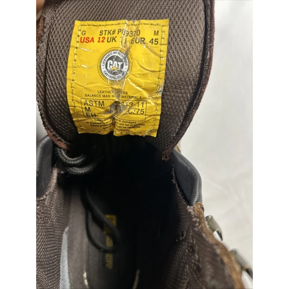 Caterpillar Footwear Second Shift Steel Toe Work Men's Boot, Size 12